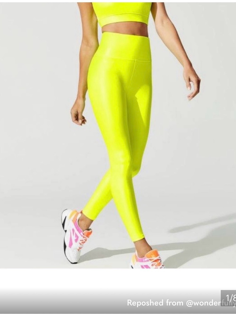 Carbon 38 High-Waist Takara Leggings in Neon Yellow